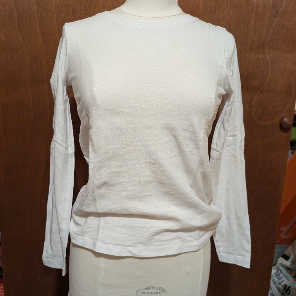 Jcrew white girlfriend tee